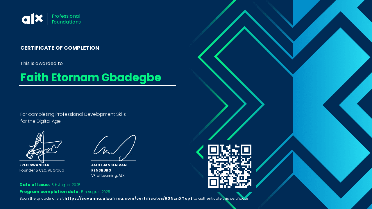 Professional Foundations